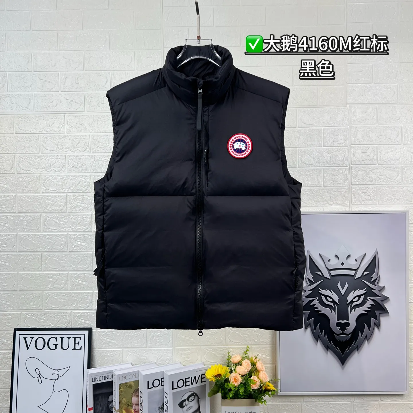 Style number: Y Canada Goose Canada Goose 4160M Lodge men's lightweight down vest [Authentic grade] Color: Black red label Size: S M L XL XXL